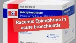 Adrenaline nebuliser in acute bronchiolitis [upl. by Obmar743]