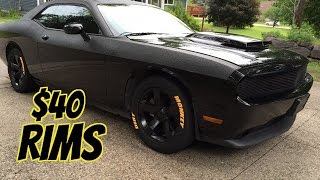 Dodge Challenger Mods  40 DIY Car Rims  NOT Plasti dip Rhino Liner  Like Line x [upl. by Bigford]