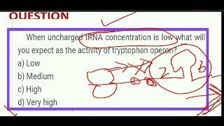 CSIR UGC NET solved questions group B and C Tryptophan operon  deep biology [upl. by Innus277]