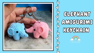 Baby Elephant Amigurumi  Easy StepbyStep Crochet Keychain Tutorial for Beginners🐘 [upl. by Marsden]