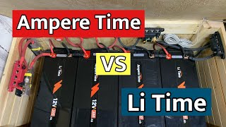 LiFePO4 Lithium Battery Ampere Time vs Li Time Size Comparison 12v 200Ah Solar Bank [upl. by Malarkey]