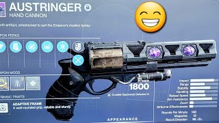 AUSTRINGER HAND CANNON Destiny 2 đźŞ–đź«‘ [upl. by Nattirb]