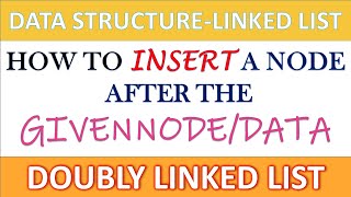 Doubly Linked List  Insertion after the Given Node or Data  By Yashvardhan Soni [upl. by Atiuqcir698]