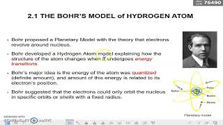 PRERECORDED CHM092 2021 TOPIC 2 W3 21 Bohrs Model [upl. by Maxi]