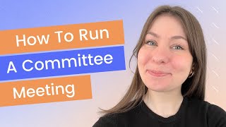 How To Run A Committee Meeting  Fellowapp [upl. by Daitzman]