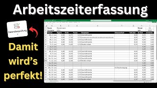 Excel Arbeitszeiterfassung kostenlose Vorlage ► mit Urlaub für unbegrenzte Jahre 2023 2024 [upl. by Queenie]