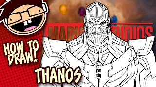 How to Draw THANOS Marvel Cinematic Universe  Narrated Easy StepbyStep Tutorial [upl. by Janetta]