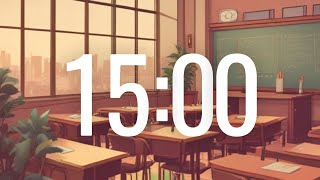 15 Minute Classroom Timer with Chilled Lofi Music [upl. by Burhans]