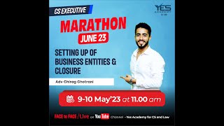 SBEC MARATHON for June 23 Part 2  CS Executive Marathon for June 23  Adv Chirag Chotrani [upl. by Atiekan]