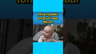 😂😝 Riven steekt tong uit naar Myron Enzo Knol 🎥 EnzoKnol enzoknol myron riven vlog [upl. by Llevra]