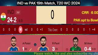 Pakistan vs India match live cricket match today  t20 world cup 2024 live [upl. by Tahp824]