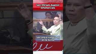 miriam AGAINST INFOMERCIALS of government officials 💪 election offense 😡trending viralvideo [upl. by Stevy]