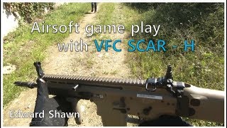 Airsoft Game  play with gate titan vfc scar h test  Shawn Airsoft [upl. by Airreis]