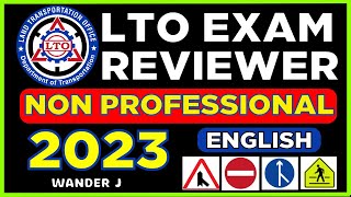 NON PRO ENGLISH LTO EXAM REVIEWER  Non Professional Drivers License W Traffic amp Road Signs [upl. by Airotahs]