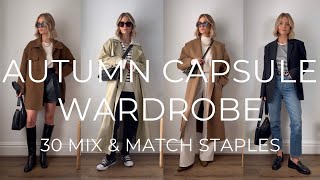 AUTUMN CAPSULE WARDROBE 2022  30 MIX amp MATCH PIECES [upl. by Adnwahsal]