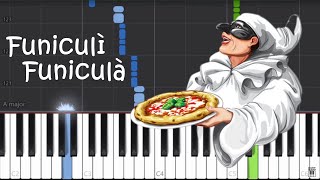 Funiculì Funiculà  Italian Song  Piano Tutorial by Easy Piano [upl. by Haiel]