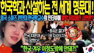 해외감동사연 한국학과 신설하는 전 세게 명문대 영국 소아즈 런던대 한국학 교수의 인터뷰에 전세계인들이 발칵 뒤집어진 사연은 유럽은 한국문화가 대세 중국취업난 역대 최고 [upl. by Yacov345]