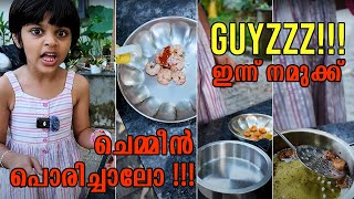 ഇന്ന് നമുക്ക് ചെമ്മീൻ പൊരിച്ചാലോ  Aadiss Kitchen Chemmeen Dry Fry Cooking Video [upl. by Anelhtak765]