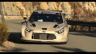 TEST TNEUVILLE HYUNDAI I20 HYBRID RALLY1 MONTE CARLO 2022  CHECKPOINTRALLYE [upl. by Regni]