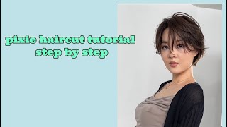 pixie haircut tutorial step by step  online haircut tutorial [upl. by Onfre173]