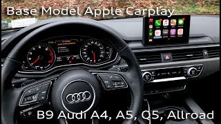 Audi Base Model Apple CarPlay Tutorial A4 S4 A5 S5 Q5 SQ5 Allroad [upl. by Dnomsed]