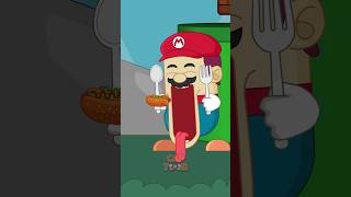 Mario Eats Hot Dog From Princess Peach funnycartoon memeanimation mario superprincesspeach [upl. by Isleen]