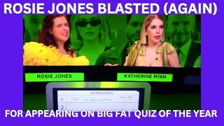 ROSIE JONES BLASTED AGAIN for her appearance on Big Fat Quiz of The Year 2023 [upl. by Audley758]