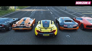 Forza Horizon 4  Top10 Fastest Speed Hypercars Drag Race [upl. by Cida]