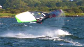 Nick van Ingen sunset windsurfing freestyle session 2018 [upl. by Htidirrem]