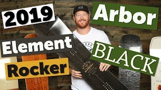 2019 Arbor Element Black Rocker Snowboard Review [upl. by Aerahs]