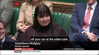 Anneliese Midgley MP  Maiden Speech 15th October 2024 [upl. by Arivle]