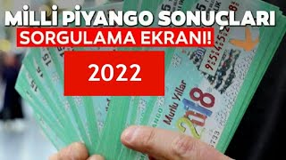 2022 MİLLİ PİYANGO BİLET SORGULAMA [upl. by Ainyt485]