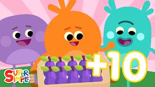 Adding Up To 10  Bumble Nums Counting Song  Super Simple Songs [upl. by Aihsas355]