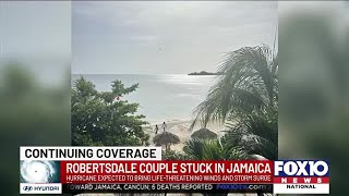 Robertsdale couple stuck in Jamaica as Beryl moves closer [upl. by Tiphanie]