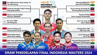 DRAW amp JADWAL PERDELAPAN FINAL INDONESIA MASTERS II 2024 BESOK PUKUL 0900 WIB LIVE YOUTUBE [upl. by Tarabar]