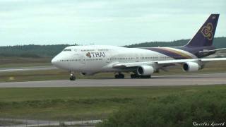 Heavy Aircrafts at Arlanda Airport with ATC Close up footage in full HD [upl. by Drofnil]