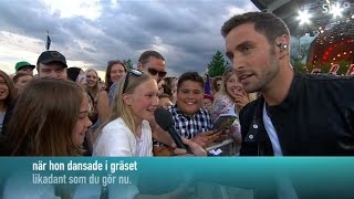 Måns Zelmerlöw quotEn Kväll I Juniquot live at Allsång på Skansen Stockholm 30062015 [upl. by Dnomde]