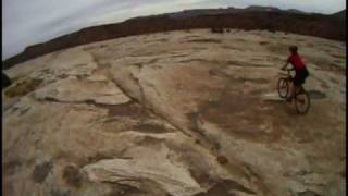 Slickrock Biking at Dalton Wells Moab  31 Mar 09 [upl. by Ellicec283]