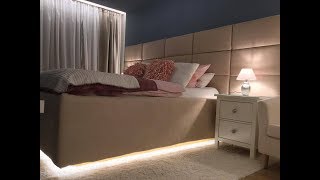 Bett selber bauen Europaletten Schlafzimmer Master Bedroom [upl. by Oiludbo22]