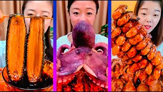 ASMR Weird Seafoods Mukbang  Extreme Spicy Octopus Challenge🐙 Eating Spicy Seafoods Compilation [upl. by Neelear]