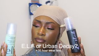 Review Elf Stay All Night Micro Fine Setting Mist  Urban Decay dupe  Nashaat Bello [upl. by Anitneuq280]