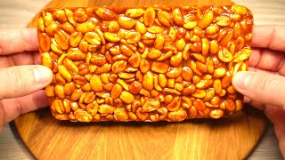 Crunchy Peanut Nougat Just 2 Ingredients DIY Sweets  Peanuts In Caramel Recipe [upl. by Eilssel]