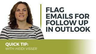 Quick Tip Flag Emails for follow up in Outlook [upl. by Gabler105]