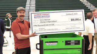 Chris Nielsen Wins the Harbor Freight quotTools For Schoolsquot Award for His Auto Shop Classes [upl. by Rosenkranz985]