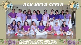 Ale Beta Cinta Line dance choreographed by Atit Sri INA [upl. by Anwat]