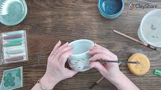 Underglaze Pencils amp Celadon Glazes [upl. by Zerlina]