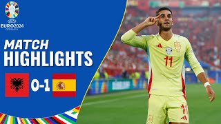 Spain vs Albania  10  Highlights  Euro 2024 Highlights [upl. by Aihselat]