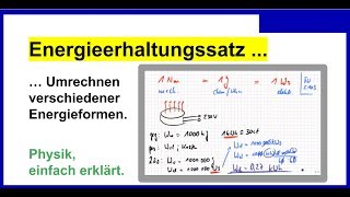 Energieerhaltungssatz Umrechnen verschiedener Energieformen und Einheiten EES3 [upl. by Nede40]