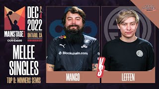 Mang0 Falco vs Leffen Fox  Melee Top 8 Winners SemiFinal  Mainstage 2022 [upl. by Nanam]