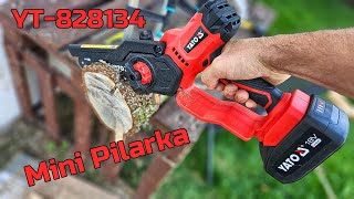 MINI Pilarka YATO YT828134  Bezszczotkowa Automatyczne Smarowanie Łańcucha  TEST [upl. by Till570]